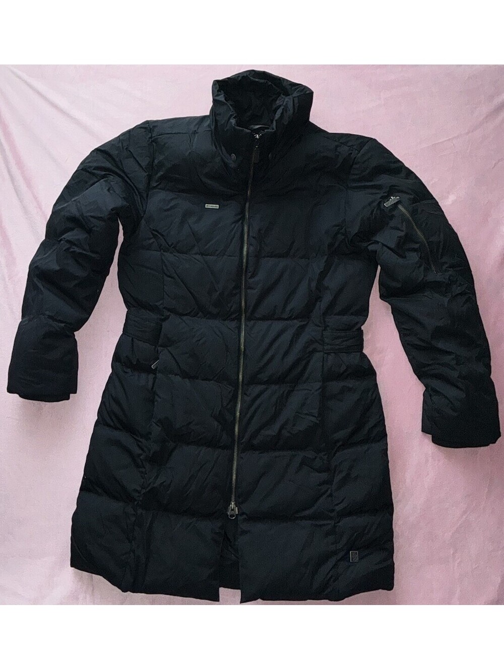 Columbia XCO Womens Black Down & Feather Puffer Quilted Coat Jacket Medium M